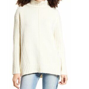 All In Favor Ribbed Turtleneck Sweater
